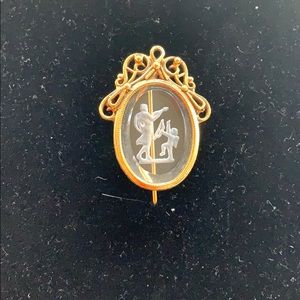 Etched Glass Stick Pin